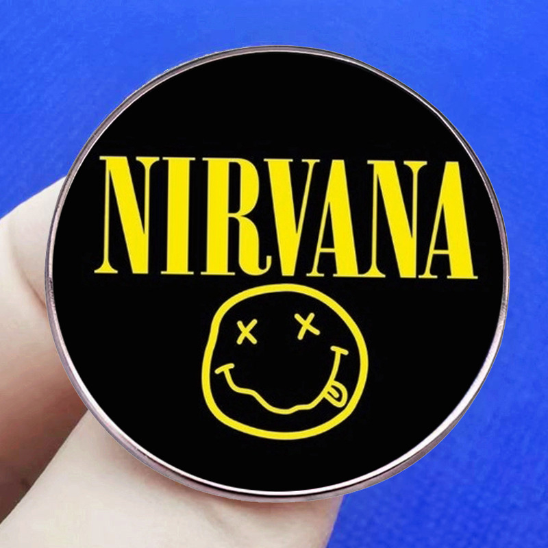 Nirvana zenekar bross amerikai punk rock zene kitűző fémötvözet jelvény kiegészítők