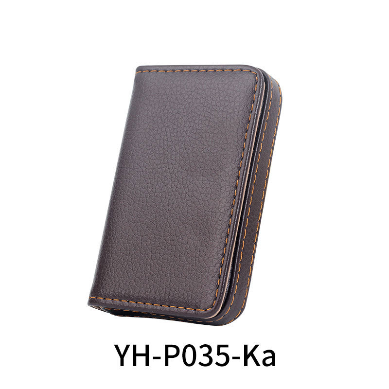 Férfi hordozható, kézzel sodort cigarettatartó, közepesen vastag, kettős célú, licsi mintás, keresztbe nyíló névjegykártya-cigarettatartó, Puskin hordozható, nedvességálló, dohányzásellenes