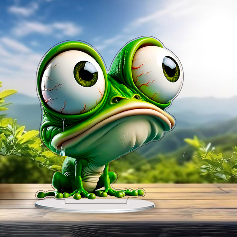 Piiriülene kuum koomiks loominguline naljakas konn loominguline kodu elutoa sissepääs töölaua kaunistused kingitused