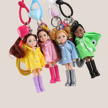 „Ins Blogger“ lietpalčio lėlės raktų pakabuko pakabukas mielas kūrybingas krepšys, aksesuarai, automobilio raktų pakabukas, riešo diržas moterims