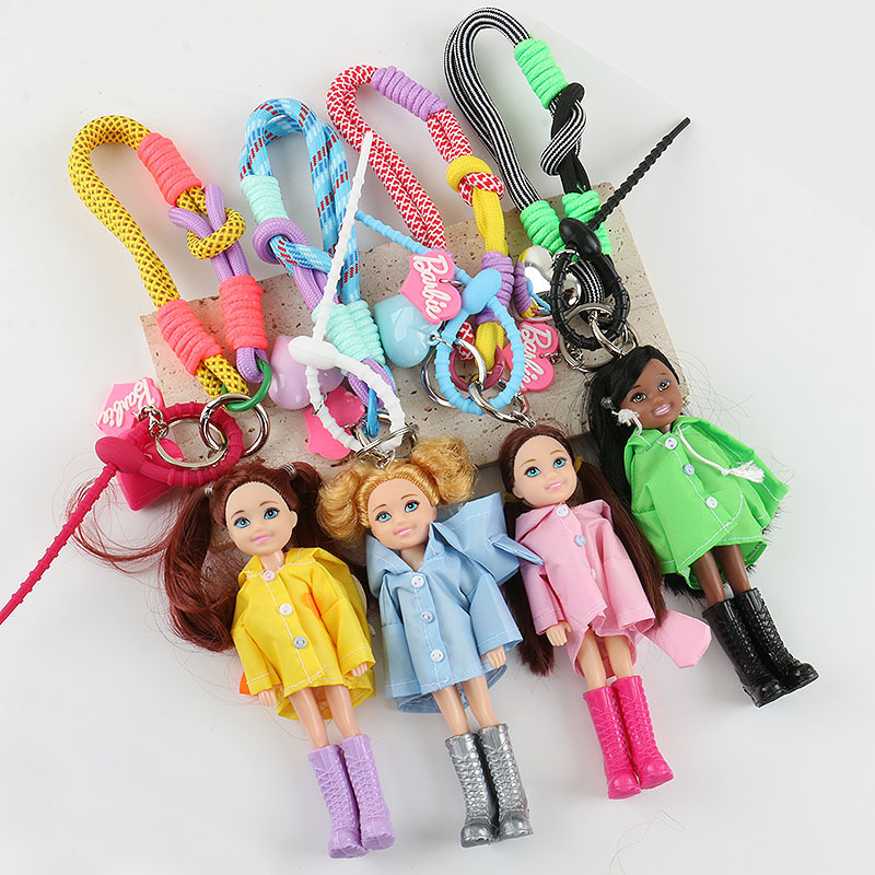 „Ins Blogger“ lietpalčio lėlės raktų pakabuko pakabukas mielas kūrybingas krepšys, aksesuarai, automobilio raktų pakabukas, riešo diržas moterims