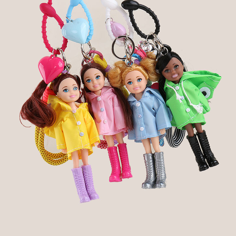 „Ins Blogger“ lietpalčio lėlės raktų pakabuko pakabukas mielas kūrybingas krepšys, aksesuarai, automobilio raktų pakabukas, riešo diržas moterims
