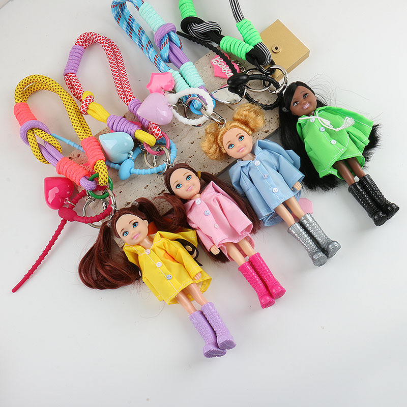 „Ins Blogger“ lietpalčio lėlės raktų pakabuko pakabukas mielas kūrybingas krepšys, aksesuarai, automobilio raktų pakabukas, riešo diržas moterims