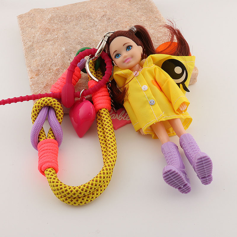 „Ins Blogger“ lietpalčio lėlės raktų pakabuko pakabukas mielas kūrybingas krepšys, aksesuarai, automobilio raktų pakabukas, riešo diržas moterims
