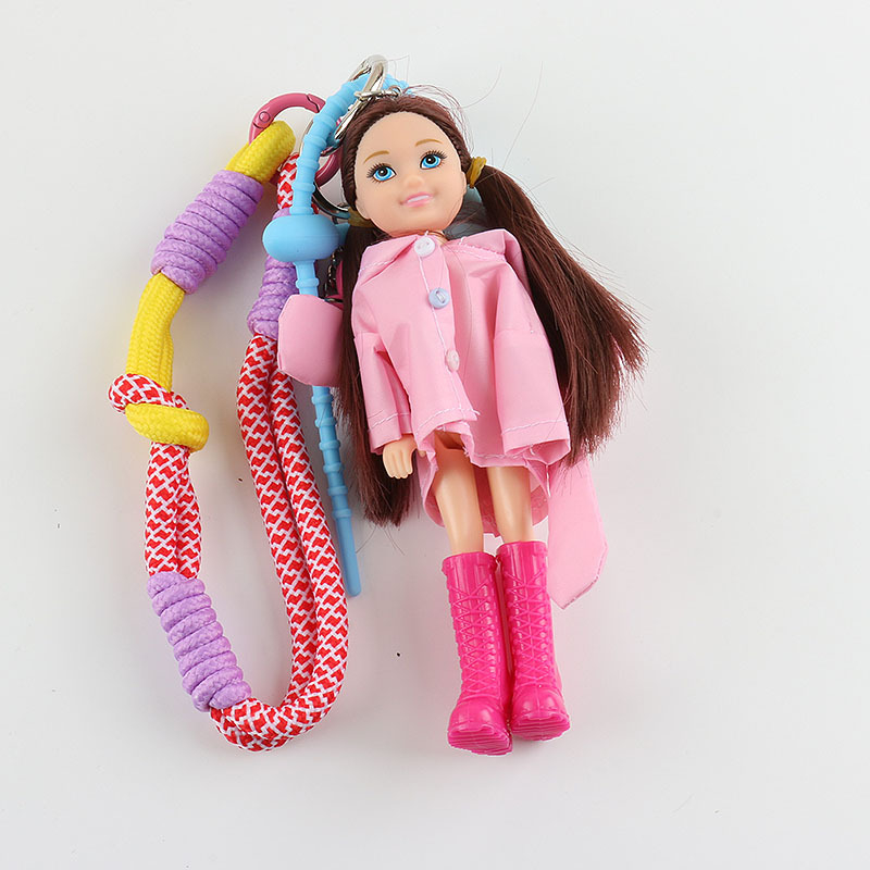 „Ins Blogger“ lietpalčio lėlės raktų pakabuko pakabukas mielas kūrybingas krepšys, aksesuarai, automobilio raktų pakabukas, riešo diržas moterims