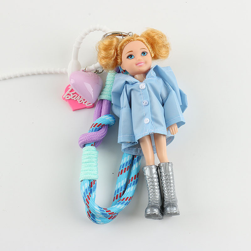 „Ins Blogger“ lietpalčio lėlės raktų pakabuko pakabukas mielas kūrybingas krepšys, aksesuarai, automobilio raktų pakabukas, riešo diržas moterims