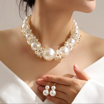 Ευρώπη και Ηνωμένες Πολιτείες, καυτές πωλήσεις κολιέ με μαργαριτάρια, μόδα, όλα τα αξεσουάρ, νέο ελαφρύ πολυτελές κολιέ ιδιοσυγκρασίας, πολυεπίπεδη διασυνοριακή χονδρική κοσμήματα