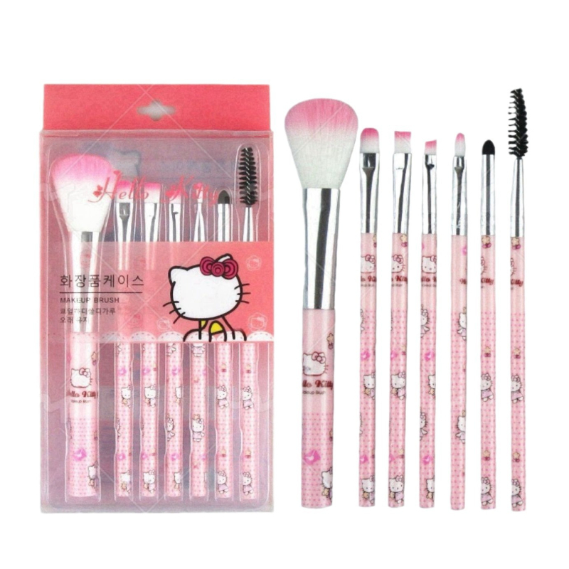 Meigipintslite 7 komplekti Kt roosa pintsliga huulepintsliga meigi kaasaskantav meigipintsel põsepuna lauvärvipintsel tehase otsemüük