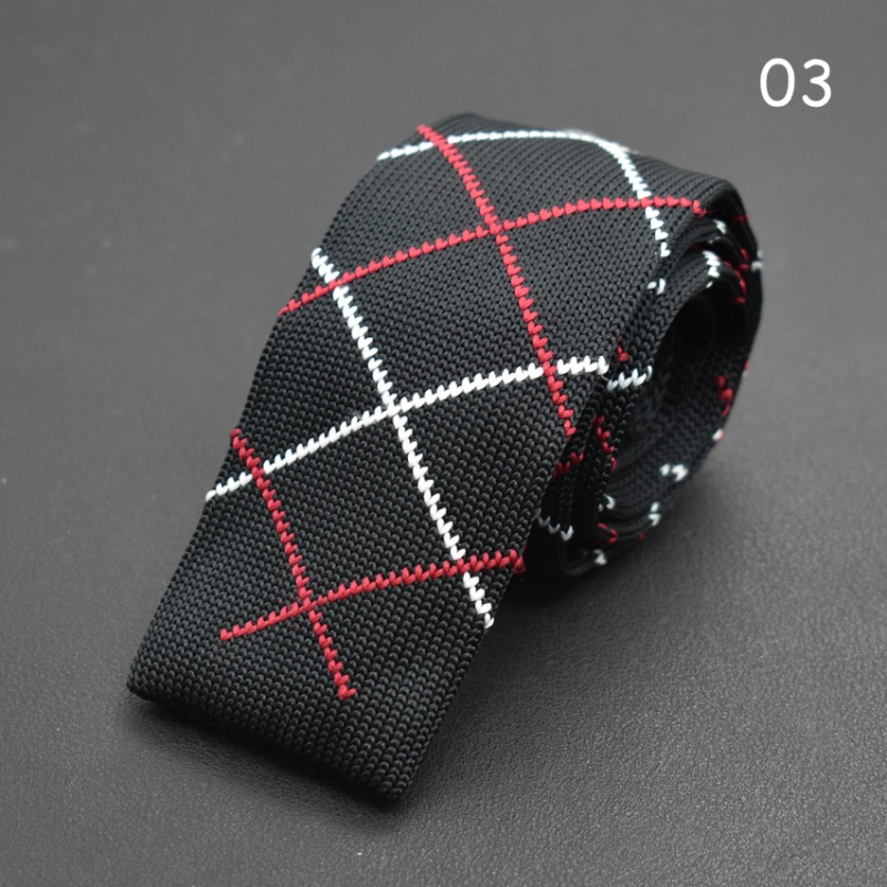 Kötött nyakkendő koreai mintás színes kötött gyapjú nyakkendő divatos lezser keskeny nyakkendő gyártók raktáron