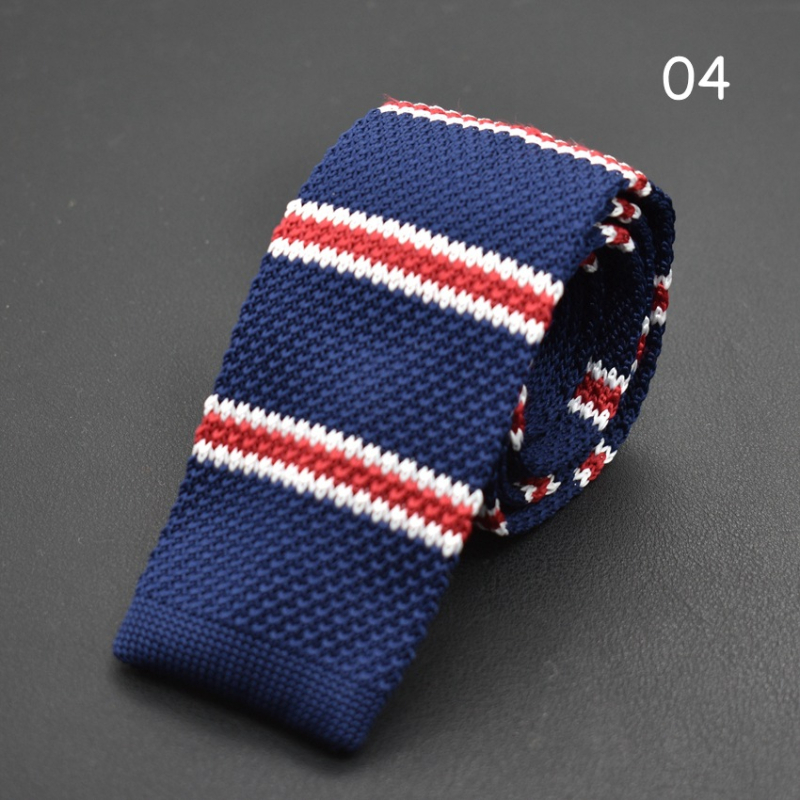 Kötött nyakkendő koreai mintás színes kötött gyapjú nyakkendő divatos lezser keskeny nyakkendő gyártók raktáron