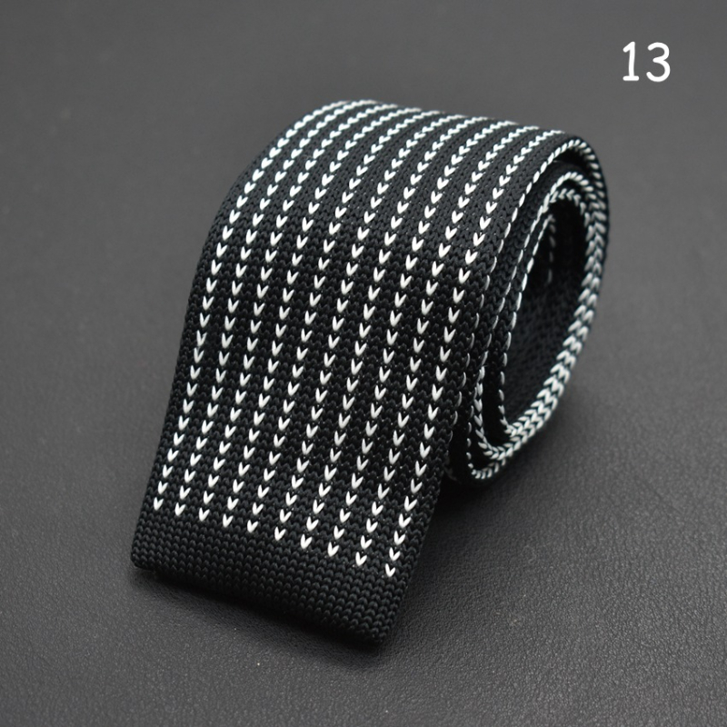 Kötött nyakkendő koreai mintás színes kötött gyapjú nyakkendő divatos lezser keskeny nyakkendő gyártók raktáron