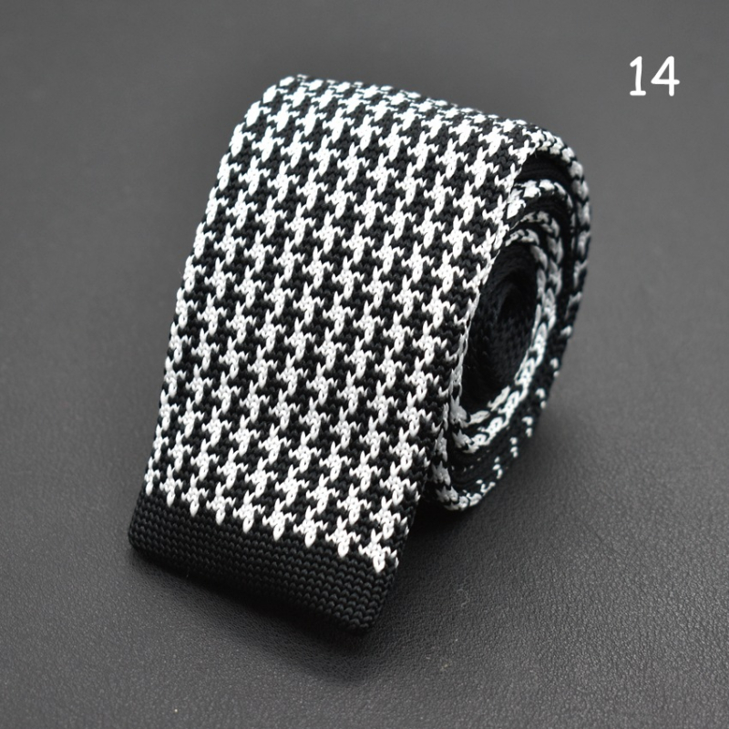 Kötött nyakkendő koreai mintás színes kötött gyapjú nyakkendő divatos lezser keskeny nyakkendő gyártók raktáron