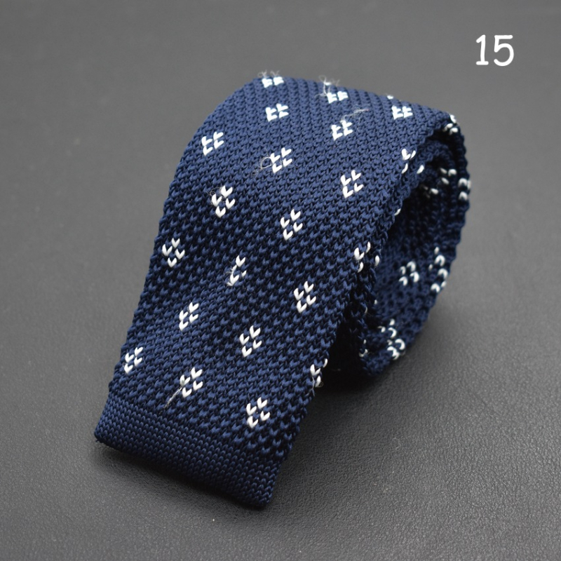 Kötött nyakkendő koreai mintás színes kötött gyapjú nyakkendő divatos lezser keskeny nyakkendő gyártók raktáron