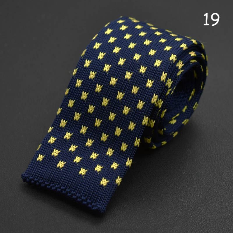 Kötött nyakkendő koreai mintás színes kötött gyapjú nyakkendő divatos lezser keskeny nyakkendő gyártók raktáron