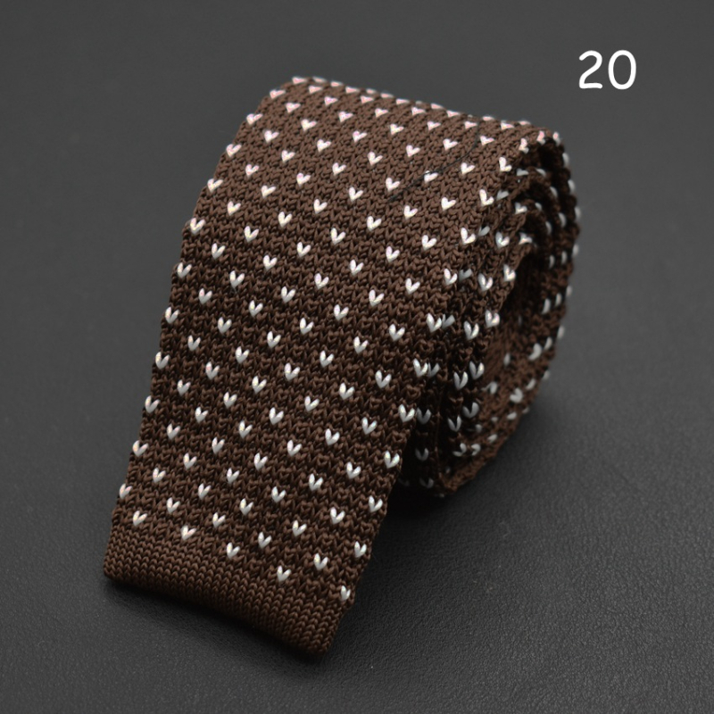 Kötött nyakkendő koreai mintás színes kötött gyapjú nyakkendő divatos lezser keskeny nyakkendő gyártók raktáron