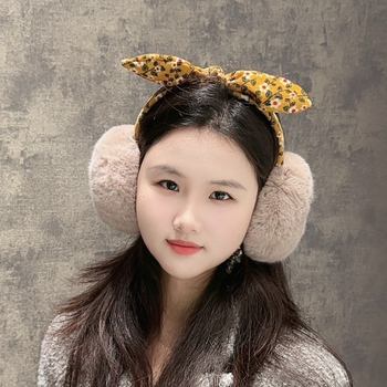 Νέες μικρές, φλοράλ πτυσσόμενες ωτοασπίδες, μοντέρνες, ζεστές χειμωνιάτικες γυναικείες ωτοασπίδες, ωτοασπίδες για ψηλά και χαμηλά μαλλιά