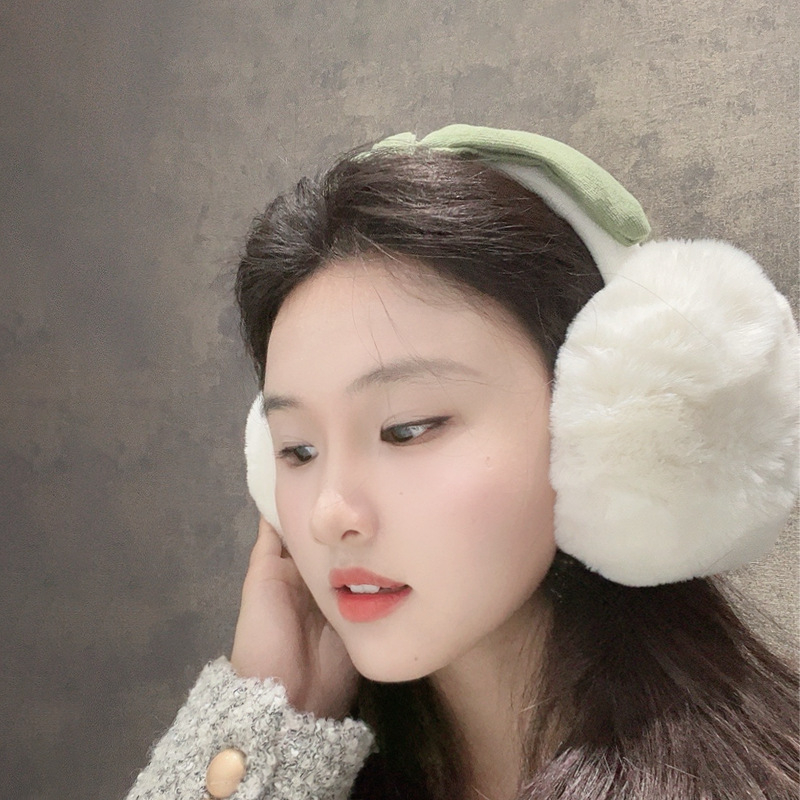 Új, kis virágos masnival díszített, összecsukható fülvédők, divatos, meleg, téli, női fülvédők, magas és alacsony hajra való fülvédők