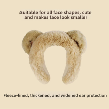 Téli rajzfilm medve fül plüss hajpánt széles szélű fülmelegítő lányoknak aranyos fagyálló meleg fülvédő fültáska fülvédők