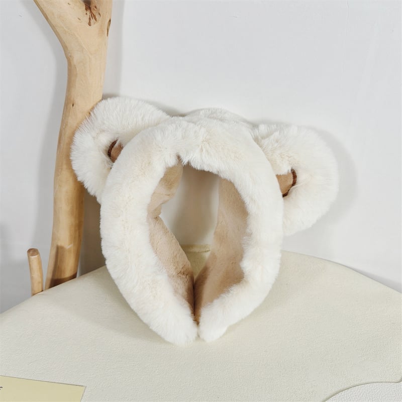 Téli rajzfilm medve fül plüss hajpánt széles szélű fülmelegítő lányoknak aranyos fagyálló meleg fülvédő fültáska fülvédők