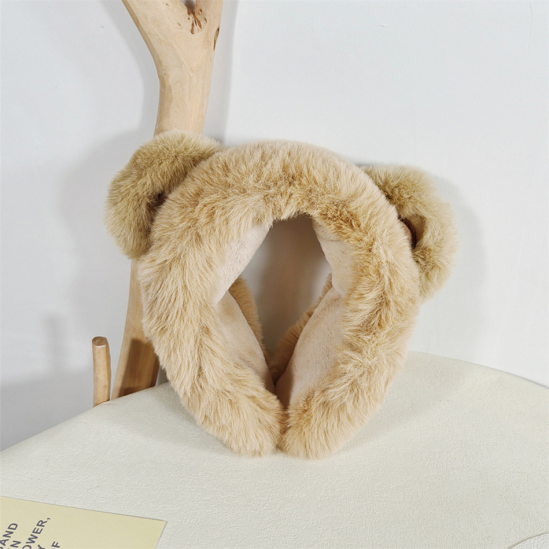 Téli rajzfilm medve fül plüss hajpánt széles szélű fülmelegítő lányoknak aranyos fagyálló meleg fülvédő fültáska fülvédők