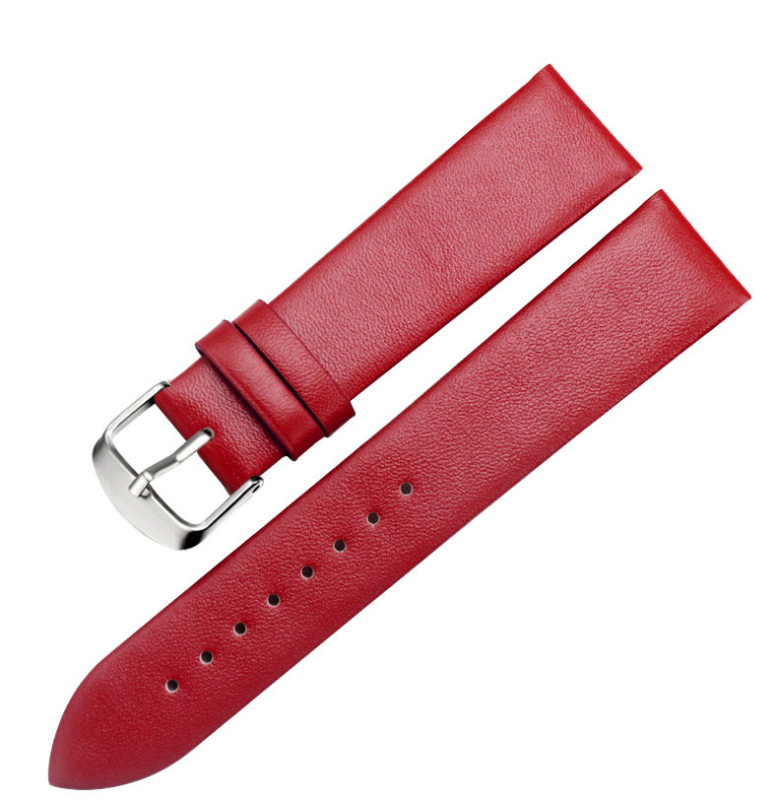 Teļa ādas krāsas vienkārša siksniņa, ūdensizturīga, liči raksta ādas siksniņa, pulksteņa siksniņu aksesuāri, 12–22 mm