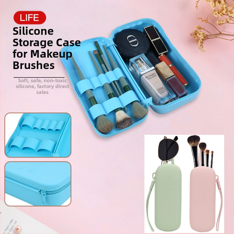 Vienkārša silikona kosmētikas soma, ērta ceļošanai, lielas ietilpības ādas kopšanas līdzekļu uzglabāšanas soma, mazgāšanas soma, kosmētikas uzglabāšana un apdare