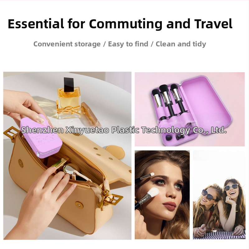 Проста силиконова козметична чантичка за пътуване, удобна за голям капацитет, чанта за съхранение на продукти за грижа за кожата, чанта за пране, съхранение на козметика и довършителни работи