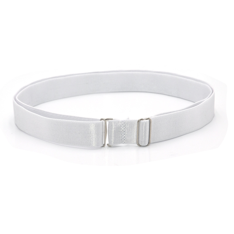 Rugalmas, rugalmas öv, fekete, hozzá illő mokaszin öv, állítható, egyszerű férfi és női nadrág