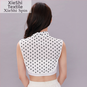 Κορεάτικο Στυλ Νέο Κορεάτικο Στυλ Φουλάρι με Ψεύτικο Γιακά Γυναικείο Ασύμμετρο Γιακά Πουκαμίσου με Διακοσμητικό Φιόγκο