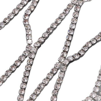 Ευρωπαϊκό και Αμερικανικό Hot Mesh Tassel Hair Steel Νύφη Στρας Αλυσίδα Μαλλιών Γάμου Αξεσουάρ για όλα τα γούστα Γυναικεία κορδέλα μαλλιών