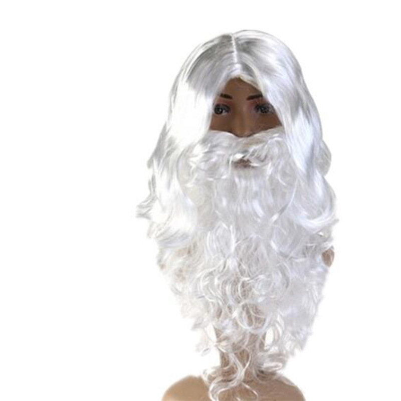 Външнотърговски износ Коледна перука фалшива брада Дядо Коледа коса за глава Парти брада Дядо Коледа реквизит за брада