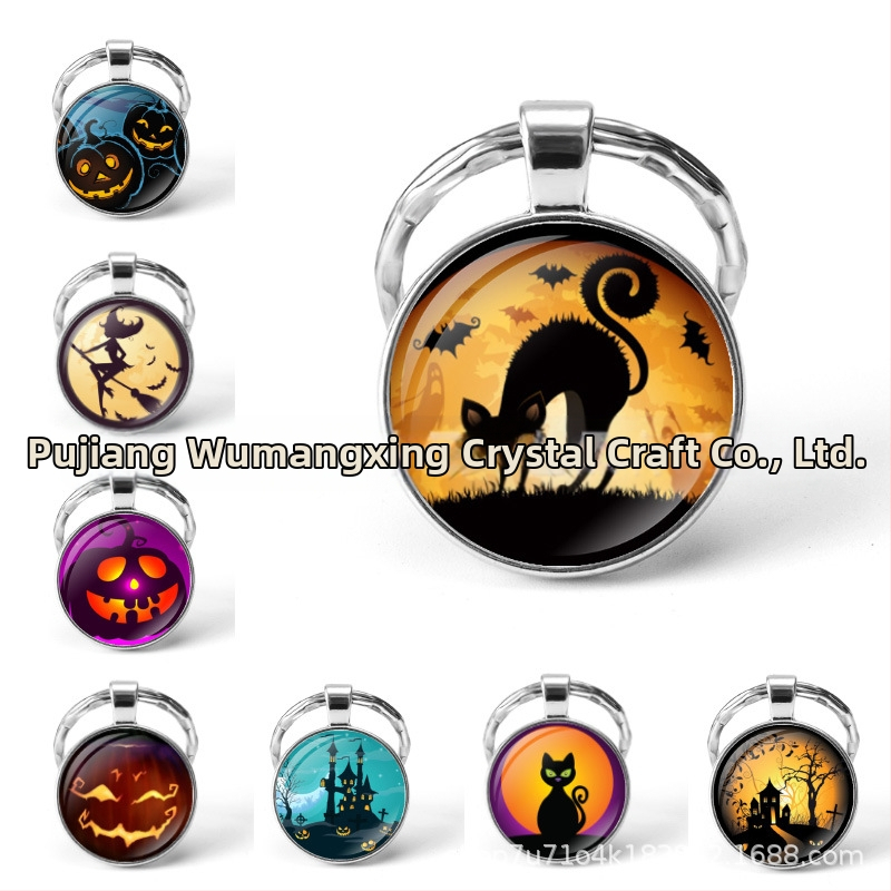 kívánság AliExpress robbanások Halloween idő drágakő fém kulcstartó külkereskedelmi ékszergyártók nagykereskedelme