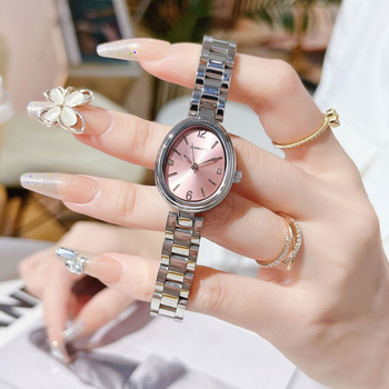 „SUNMATE Senmi“ prekės ženklo moteriškas apyrankės laikrodis, nišinės asmenybės, ovalo formos, plieninės juostos, apvalios, tiesioginiai didmeniniai gamintojai