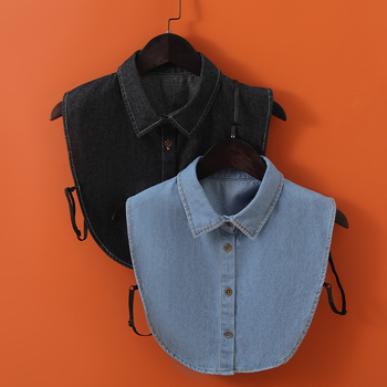 Naiste kevad- ja sügisene teksariie, mitmekülgne Korea stiilis särkkrae ja kampsun, meeste moodne vabaaja võltskrae