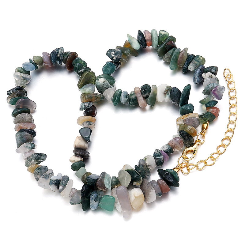 Divatos egyszerű, szabálytalan kavicsos nyaklánc kagyló kavicsos meghosszabbítású kulcscsontlánc barkácsolt kész nyaklánc pulóverlánc