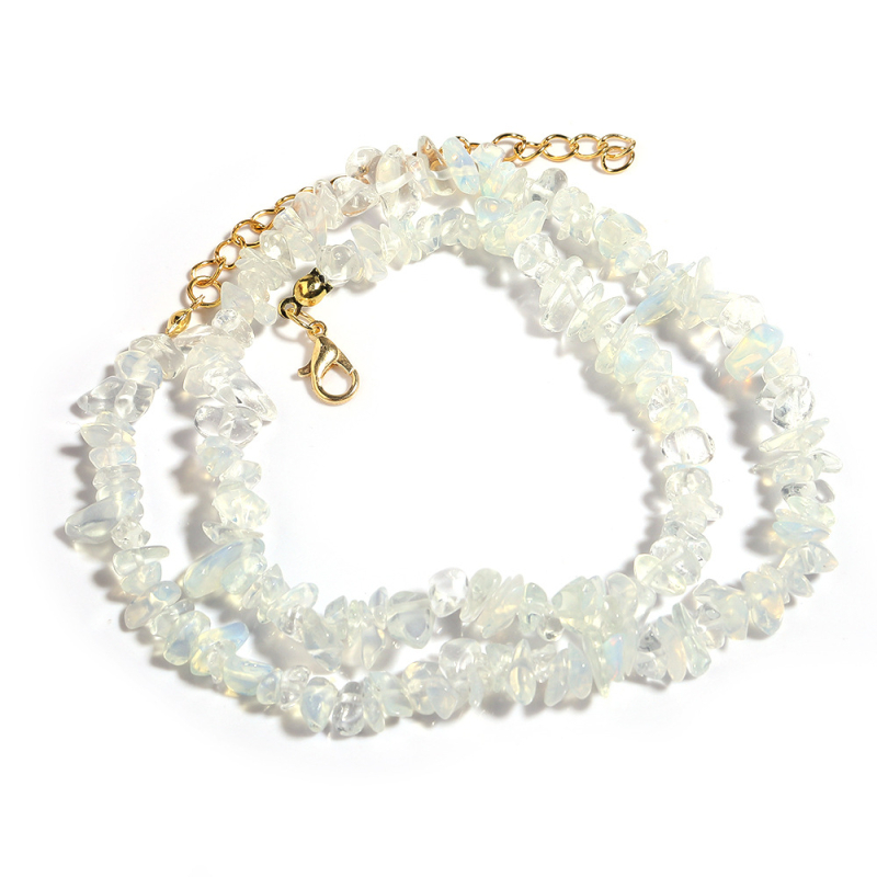 Divatos egyszerű, szabálytalan kavicsos nyaklánc kagyló kavicsos meghosszabbítású kulcscsontlánc barkácsolt kész nyaklánc pulóverlánc