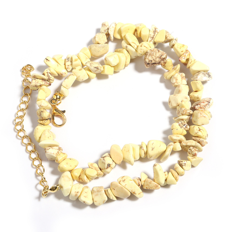 Divatos egyszerű, szabálytalan kavicsos nyaklánc kagyló kavicsos meghosszabbítású kulcscsontlánc barkácsolt kész nyaklánc pulóverlánc