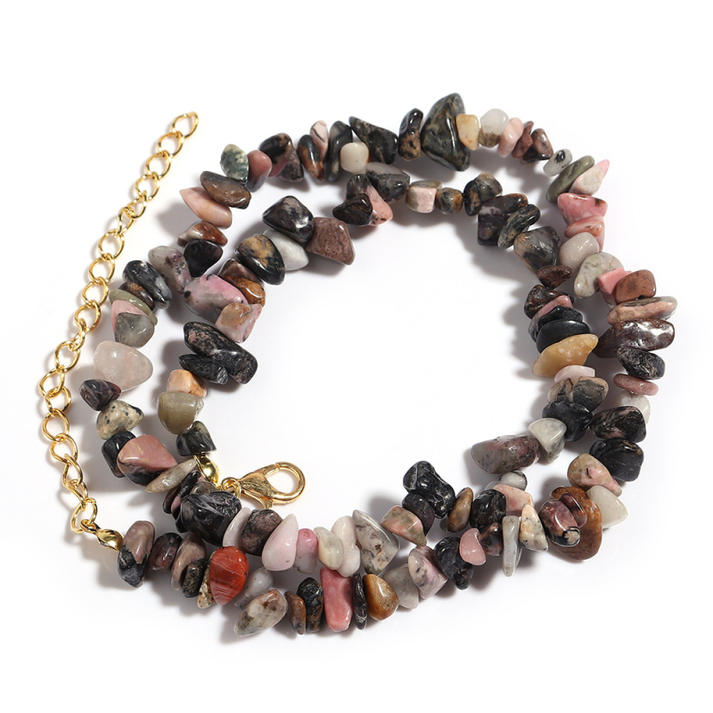 Divatos egyszerű, szabálytalan kavicsos nyaklánc kagyló kavicsos meghosszabbítású kulcscsontlánc barkácsolt kész nyaklánc pulóverlánc