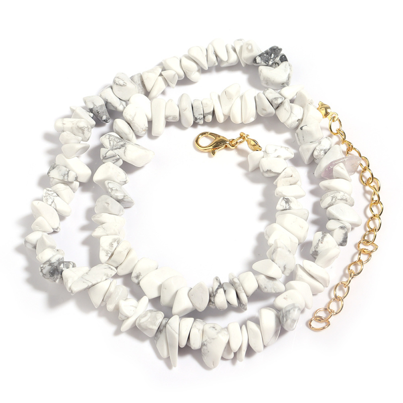 Divatos egyszerű, szabálytalan kavicsos nyaklánc kagyló kavicsos meghosszabbítású kulcscsontlánc barkácsolt kész nyaklánc pulóverlánc