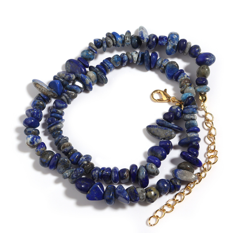 Divatos egyszerű, szabálytalan kavicsos nyaklánc kagyló kavicsos meghosszabbítású kulcscsontlánc barkácsolt kész nyaklánc pulóverlánc