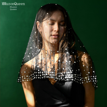 Manzhen strasszos fekete menyasszonyi fonal titkosított strasszos hajfésű nélküli esküvői fonal vintage fotóékszer M132