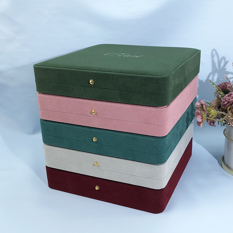 Új arany csattal lekerekített gyöngy doboz nyaklánc szett doboz folt divat gyöngy ékszerek csomagolás doboz gyári outlet