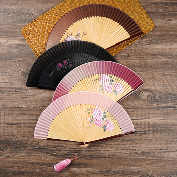 Αρχαίο στυλ πτυσσόμενος ανεμιστήρας Han ρούχα cheongsam ανεμιστήρας χορού Κινέζικος πτυσσόμενος ανεμιστήρας κοίλος ανεμιστήρας χειροτεχνίας μικρός ανεμιστήρας οστών χονδρικής