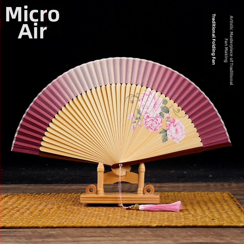 Senovinio stiliaus sulankstomas vėduoklis Han drabužių cheongsam šokių vėduoklis kiniškas sulankstomas vėduoklis tuščiaviduris amatų vėduoklis kaulas mažas vėduoklis didmeninė prekyba