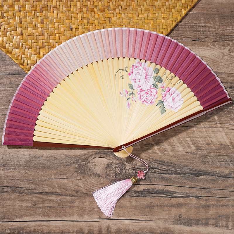 Senovinio stiliaus sulankstomas vėduoklis Han drabužių cheongsam šokių vėduoklis kiniškas sulankstomas vėduoklis tuščiaviduris amatų vėduoklis kaulas mažas vėduoklis didmeninė prekyba