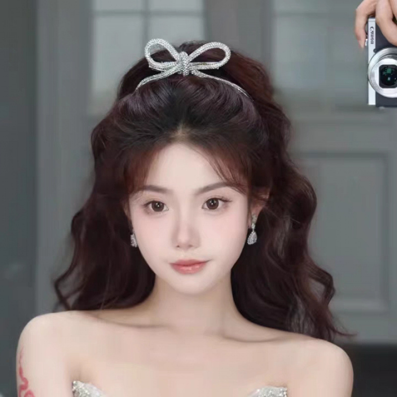 Korėjietiško stiliaus saldus, blizgus, prabangus kalnų krištolas, lankas, plaukų segtukas, nuotakos galvos apdangalas, pora, vestuvinių siūlų, suknelės aksesuarai