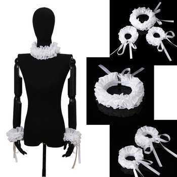 Határokon átnyúló Amazon fotózási kellékek Sifon műgallér nyakörv Kis fodros gallér fülbevaló öltöny Cos kiegészítők