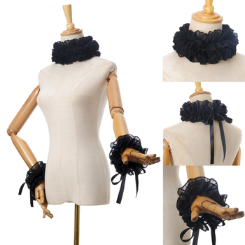 Διασυνοριακά φωτογραφικά αξεσουάρ Amazon, ψεύτικο κολάρο από σιφόν, μικρό κολάρο με βολάν, αυτί, κοστούμι, αξεσουάρ Cos