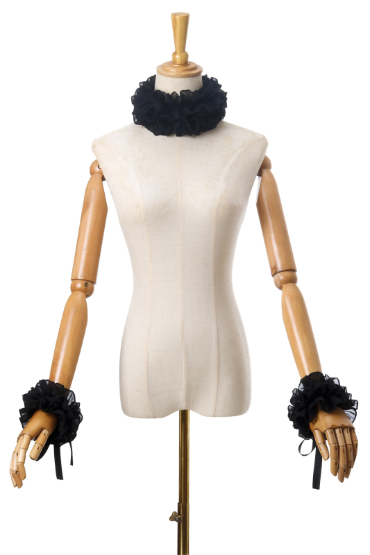 Határokon átnyúló Amazon fotózási kellékek Sifon műgallér nyakörv Kis fodros gallér fülbevaló öltöny Cos kiegészítők