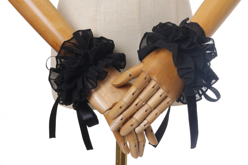 Határokon átnyúló Amazon fotózási kellékek Sifon műgallér nyakörv Kis fodros gallér fülbevaló öltöny Cos kiegészítők